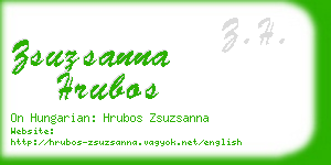 zsuzsanna hrubos business card